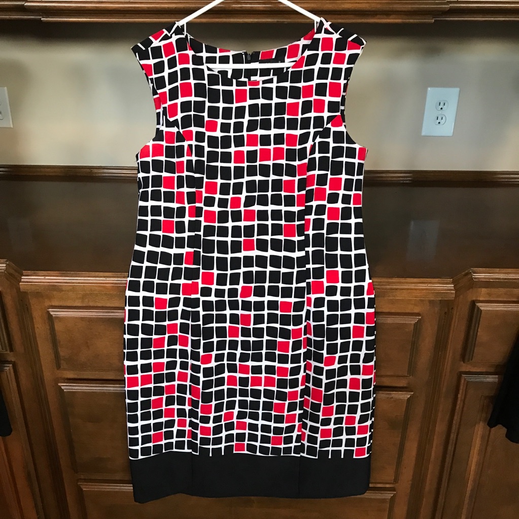 Voir Voir Brand BlkRedWh Dress 10